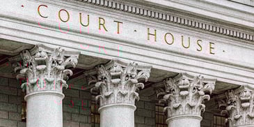 ornate concrete exterior of courthouse