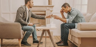 man talking to his therapist