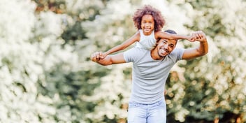 dad and daughter enjoy a day together