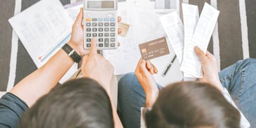 couple going over their finances together