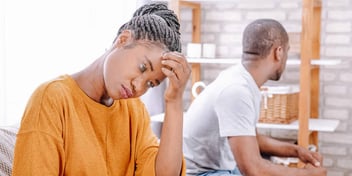 Couple engaged in frustrating communication