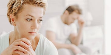 woman contemplating leaving her boring partner