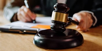 judge with gavel at divorce court