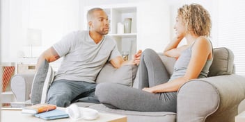 man and woman communicating with eachother