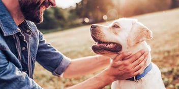 man with dog