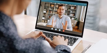 Person on video zoom call