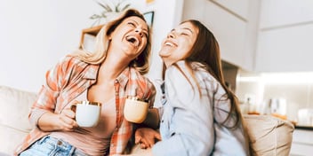 mom and daughter on couch