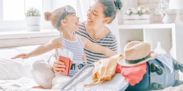 vacation mother and child