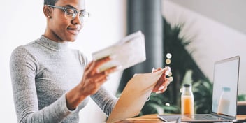 woman doing paperwork