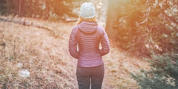 Woman with INTP personality type contemplates her divorce while on a walk