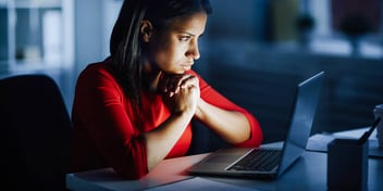 woman hiding privacy
