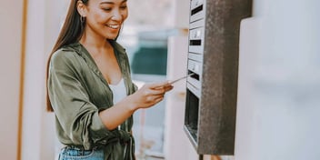 woman sending something in the mail