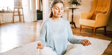 woman meditating