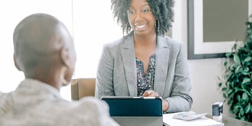 woman meeting about a financial planner