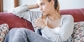 women thinking about life and drinking tea