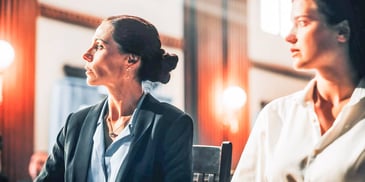 woman in court or office