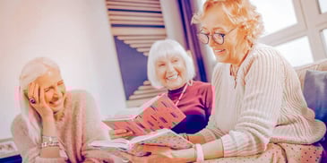 Women enjoying a book club